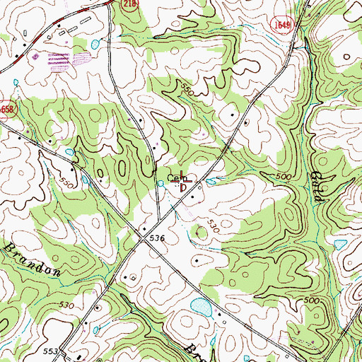 Topographic Map of Josiah Austin Cemetery, NC