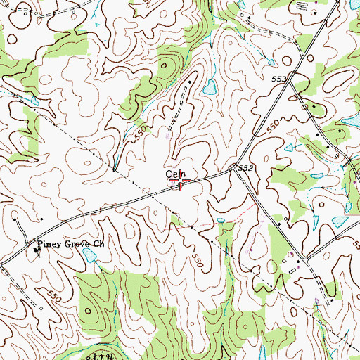Topographic Map of Strawn - Treadway Cemetery, NC