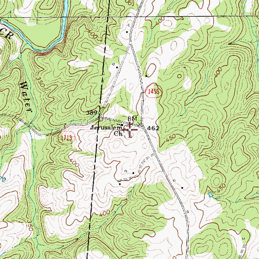 Topographic Map of Jerusalem Church Cemetery, NC