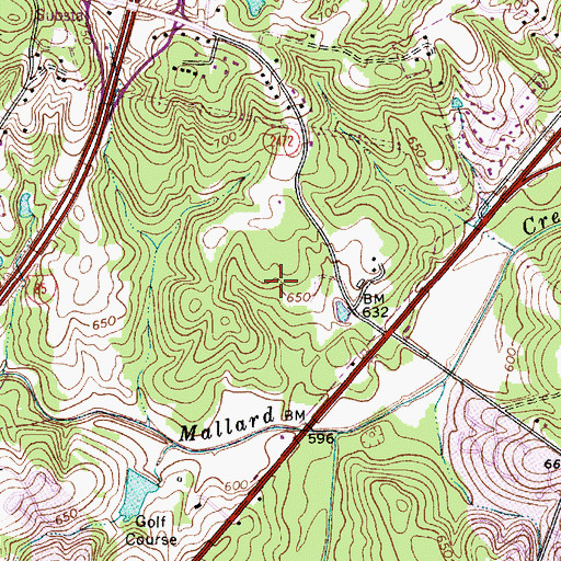 Topographic Map of Alexander Slave Cemetery, NC