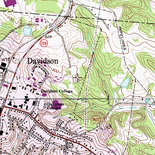 Topographic Map of Christian Aid Society Cemetery, NC