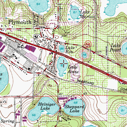 Topographic Map of Lake Anne, FL