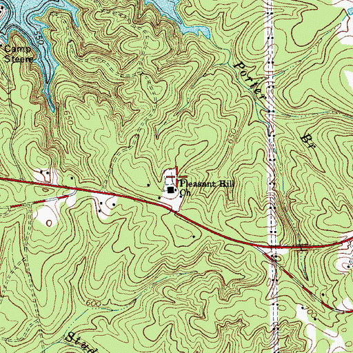 Topographic Map of Pleasant Hill Church Cemetery, NC