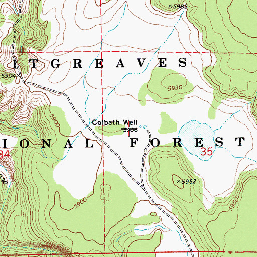 Topographic Map of Colbath Well, AZ