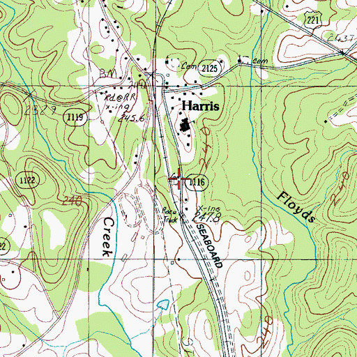 Topographic Map of Briscoe Family Cemetery, NC