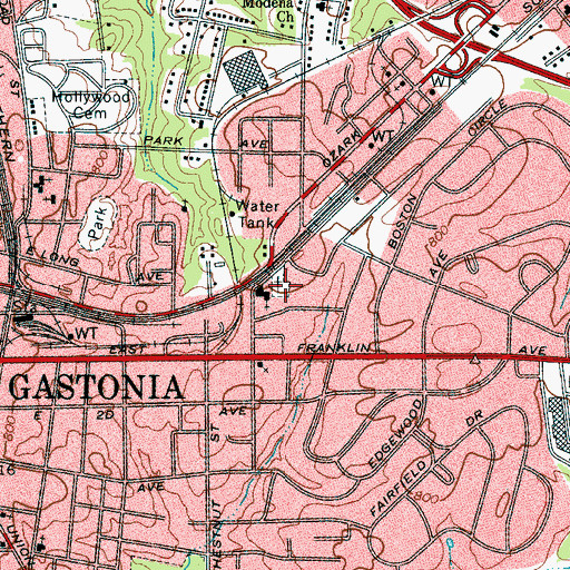 Topographic Map of Shiloh Cemetery, NC