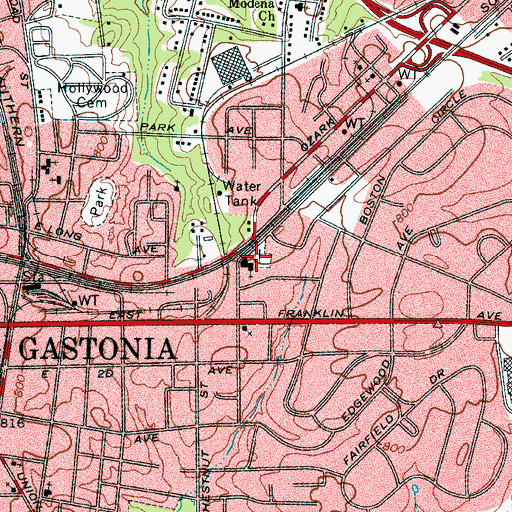 Topographic Map of Craig Family Cemetery, NC