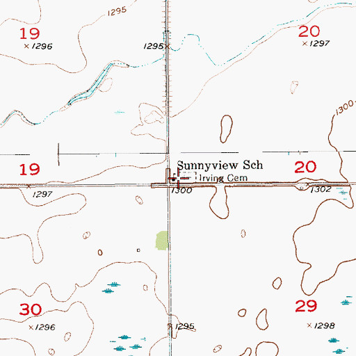 Topographic Map of Rose Hill Cemetery, SD