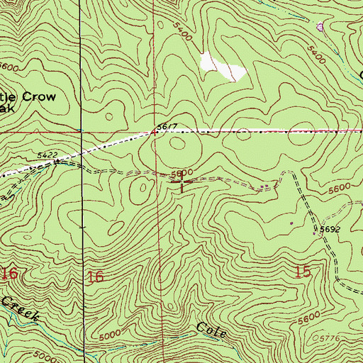 Topographic Map of Carbonate Cemetery, SD