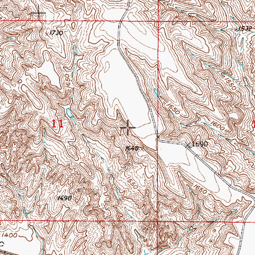 Topographic Map of Moeller Cemetery, SD