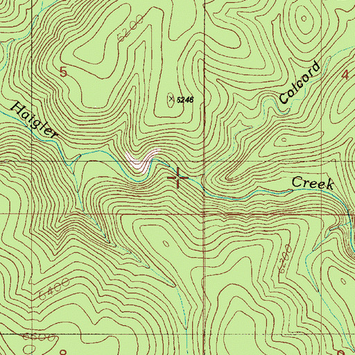 Topographic Map of Colcord Canyon, AZ