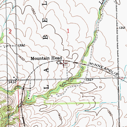 Topographic Map of Mountainhead - LaBelle Cemetery, SD