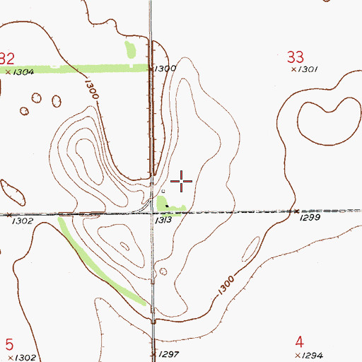 Topographic Map of Newport Colony Cemetery, SD