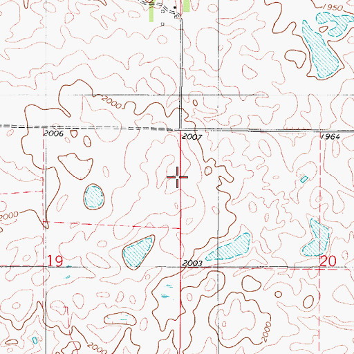 Topographic Map of Long Lake Baptist Cemetery, SD
