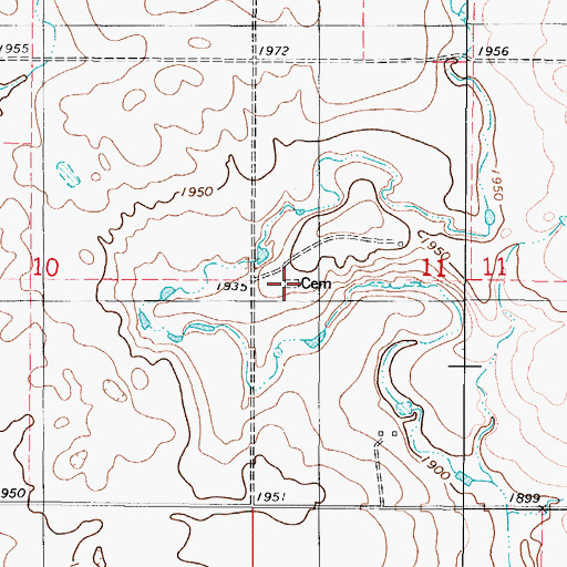 Topographic Map of Rohrbach Reformed Church Cemetery, SD