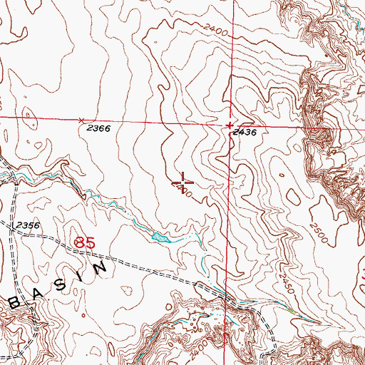 Topographic Map of Rattle Snake Hill Cemetery, SD