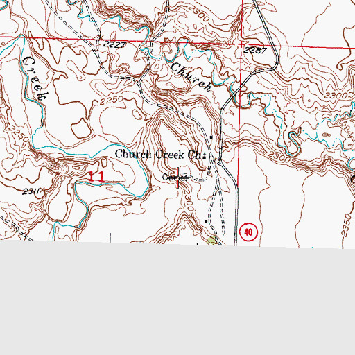 Topographic Map of Prospect Cemetery, SD