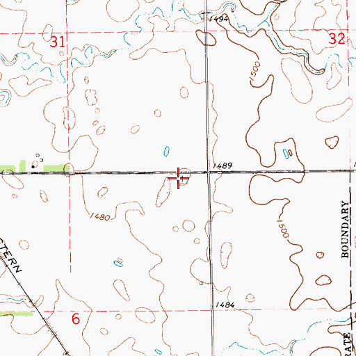 Topographic Map of IOOF Cemetery, SD