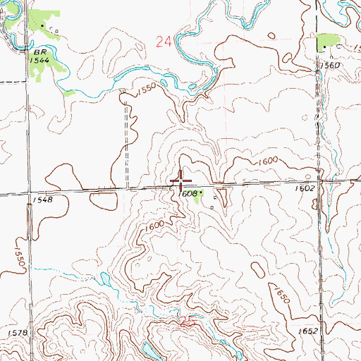 Topographic Map of Clay Hill Cemetery, SD