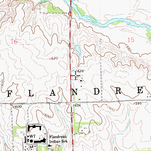 Topographic Map of First Presbyterian Cemetery, SD