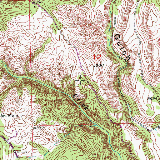 Topographic Map of Hayward Cemetery, SD