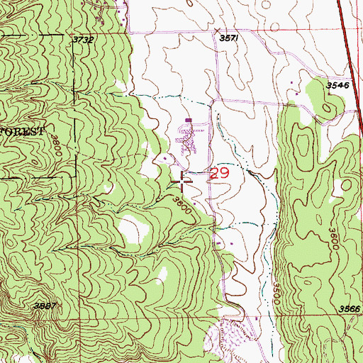 Topographic Map of Saint Martin Monastery Cemetery, SD