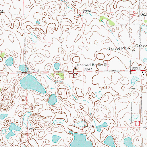 Topographic Map of Bethel Cemetery, SD