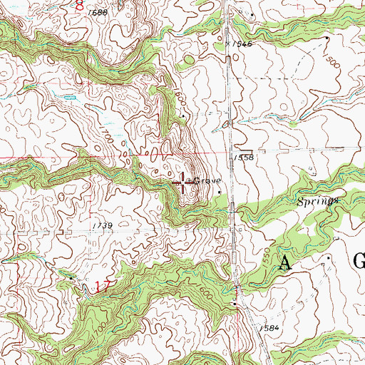 Topographic Map of Renville Family Cemetery, SD