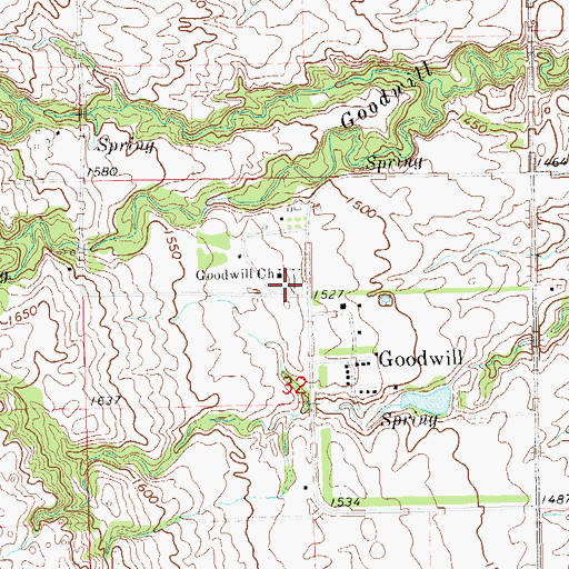 Topographic Map of Goodwill Presbyterian Cemetery, SD