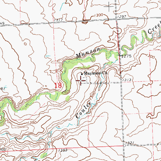 Topographic Map of Mayasan Presbyterian Cemetery, SD