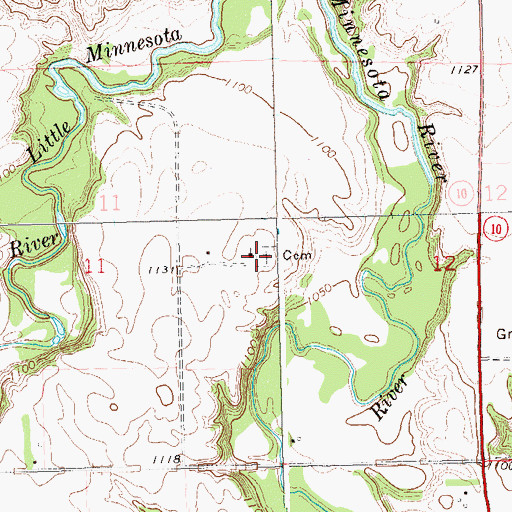 Topographic Map of Saint John's Episcopal Cemetery, SD
