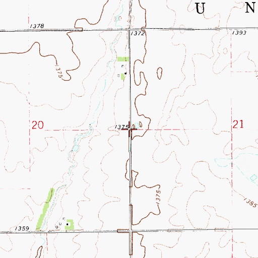Topographic Map of Missionary Church Cemetery, SD