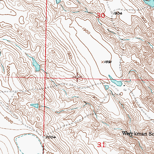 Topographic Map of Mathews Family Cemetery, SD