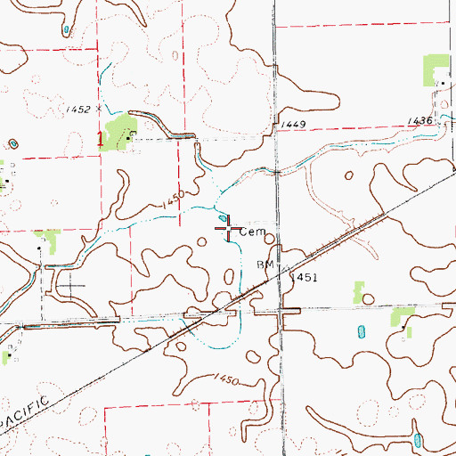 Topographic Map of Buller - Ensz Cemetery, SD