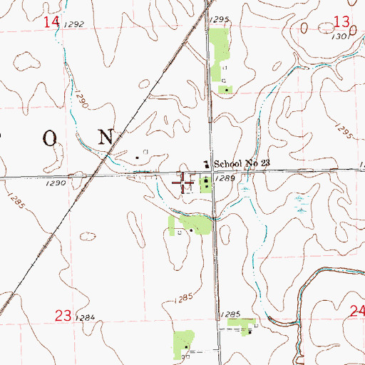 Topographic Map of Turner County First Presbyterian Church Cemetery, SD