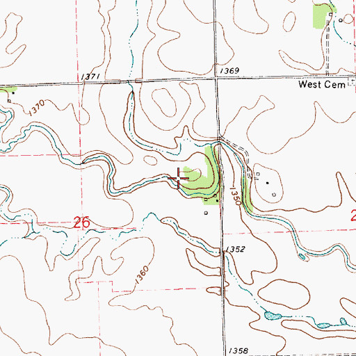 Topographic Map of Unruh Family Cemetery, SD