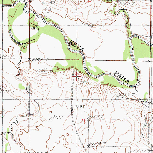 Topographic Map of Ascension Chapel Cemetery, SD