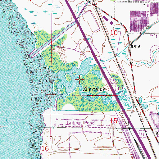 Topographic Map of Archie Creek, FL