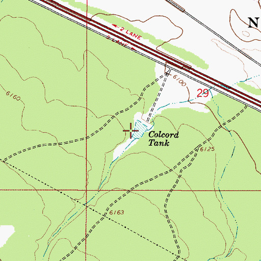 Topographic Map of Colcord Tank, AZ