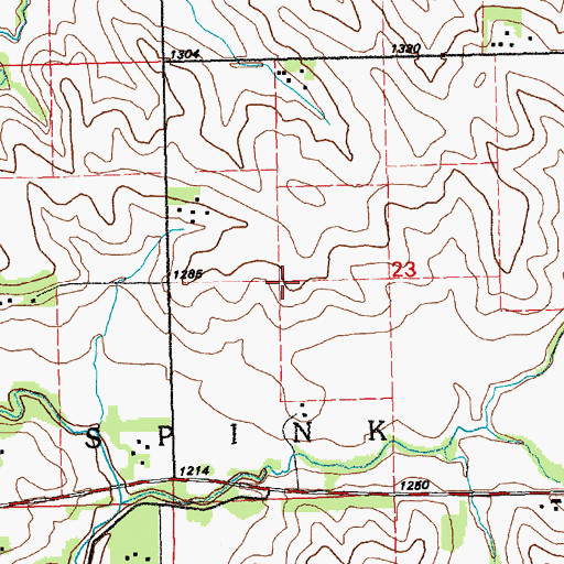 Topographic Map of Pleasant Hill Cemetery, SD