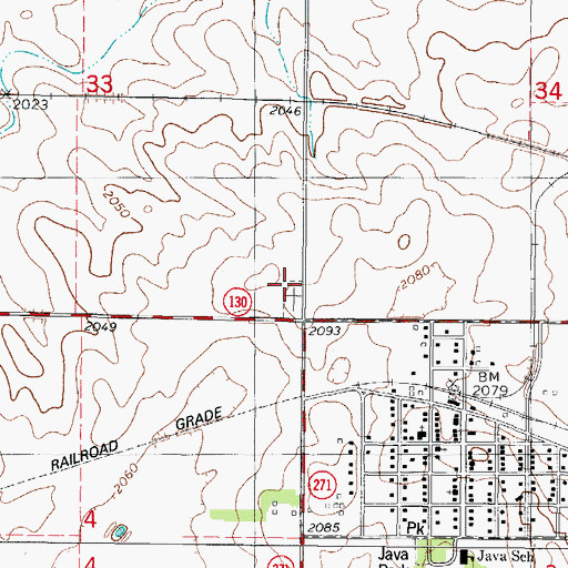 Topographic Map of United Church of Christ Cemetery, SD