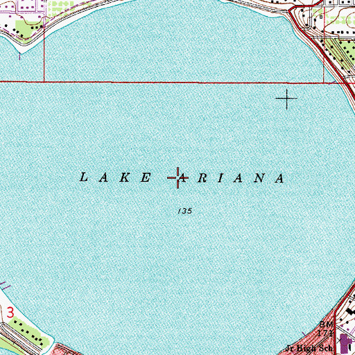 Topographic Map of Lake Ariana, FL