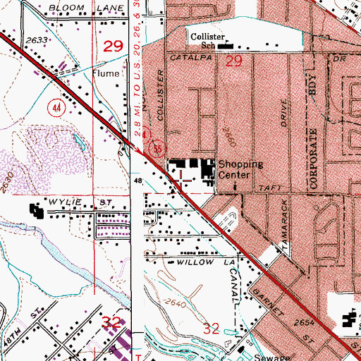 Topographic Map of Collister Post Office, ID
