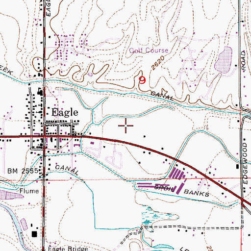 Topographic Map of Eagle Post Office, ID