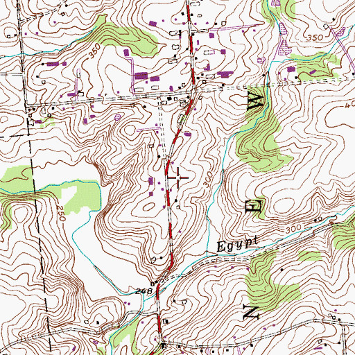 Topographic Map of Landenberg Post Office, PA