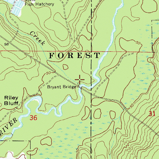 Topographic Map of Ates Creek, FL