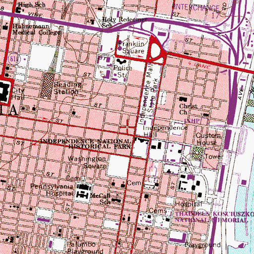 Topographic Map of Continental Post Office, PA