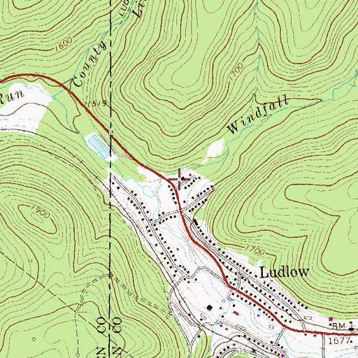 Topographic Map of Ludlow Post Office, PA