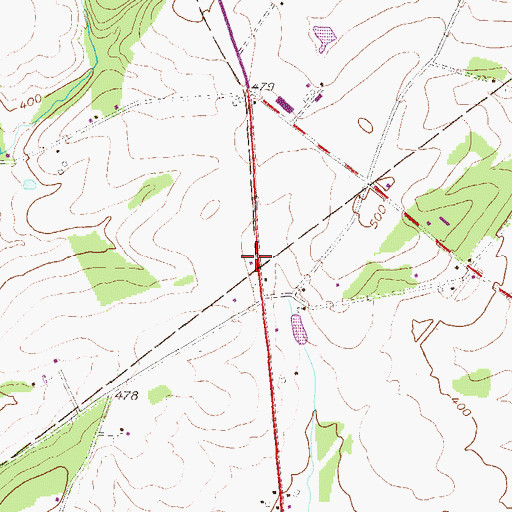 Topographic Map of Peach Bottom Post Office, PA