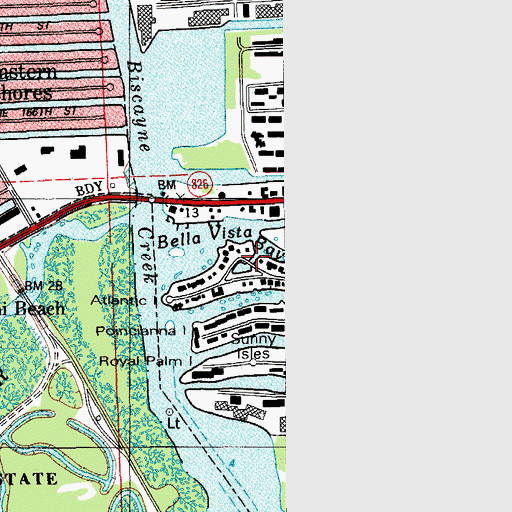 Topographic Map of Atlantic Island, FL